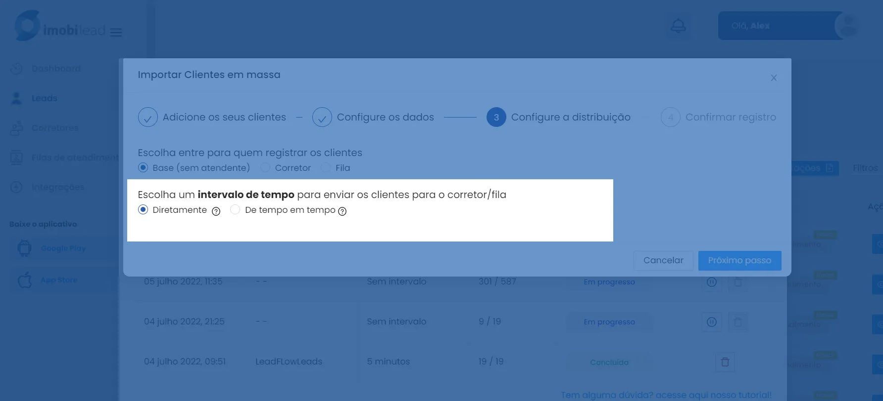 Modelo de distribuição dos leads entre o time