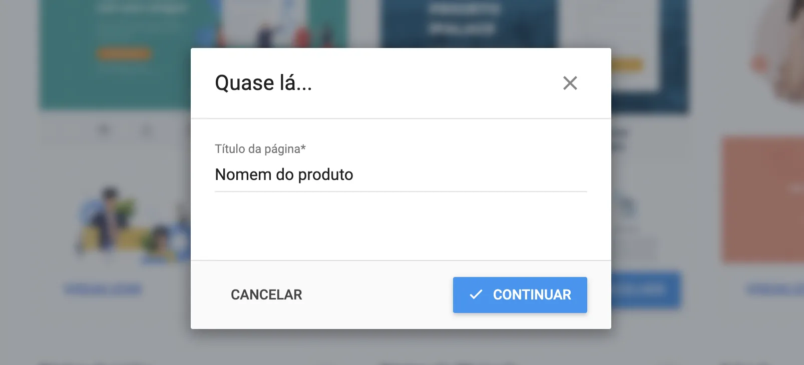 2. Escolhendo e Nomeando o Template