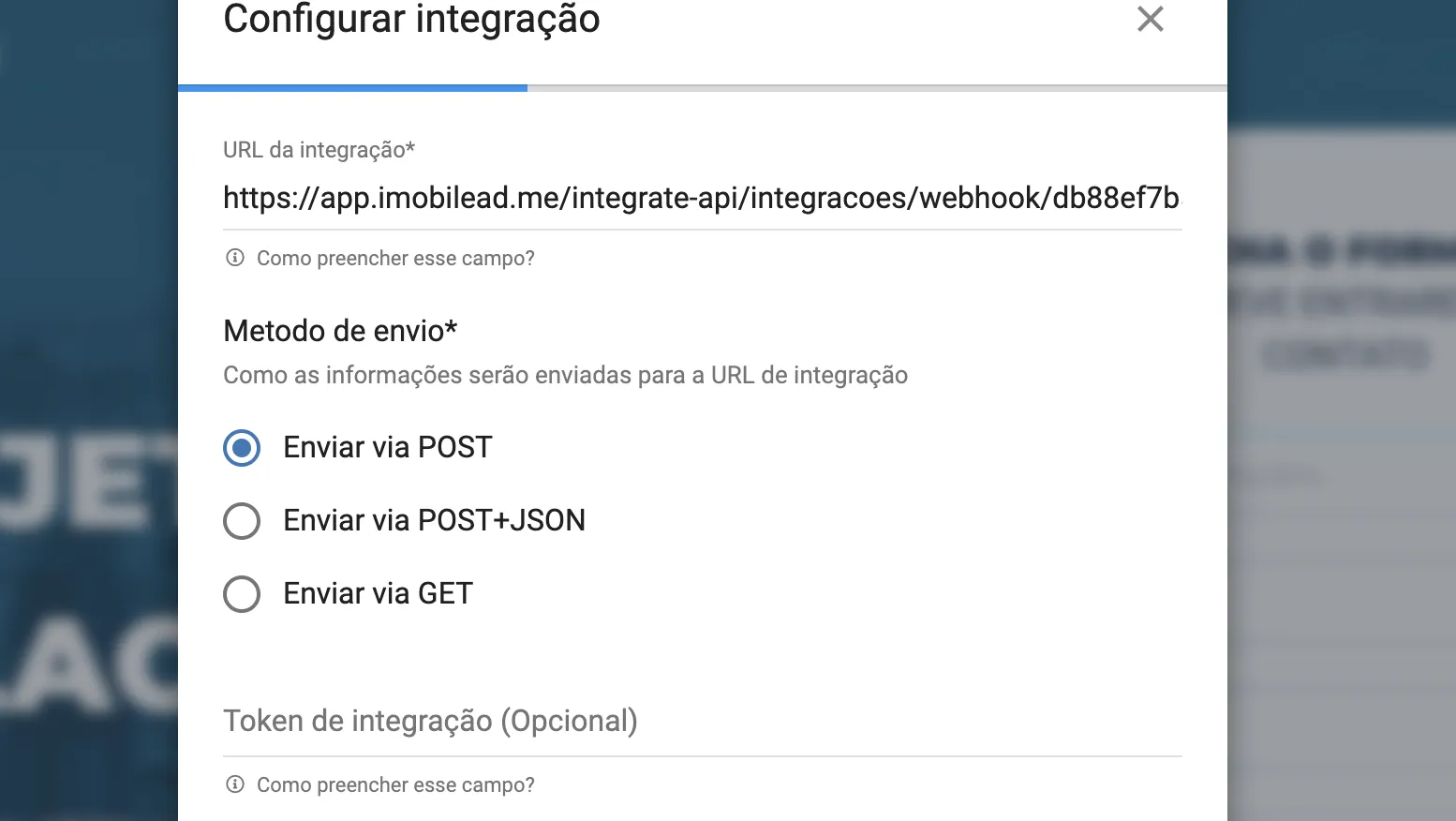 4. Configuração de Integração via Webhook