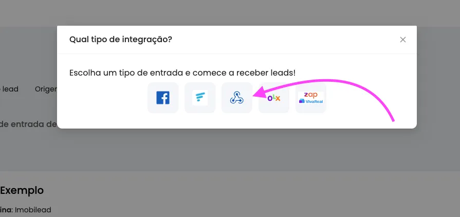1º – Crie a integração no Imobilead