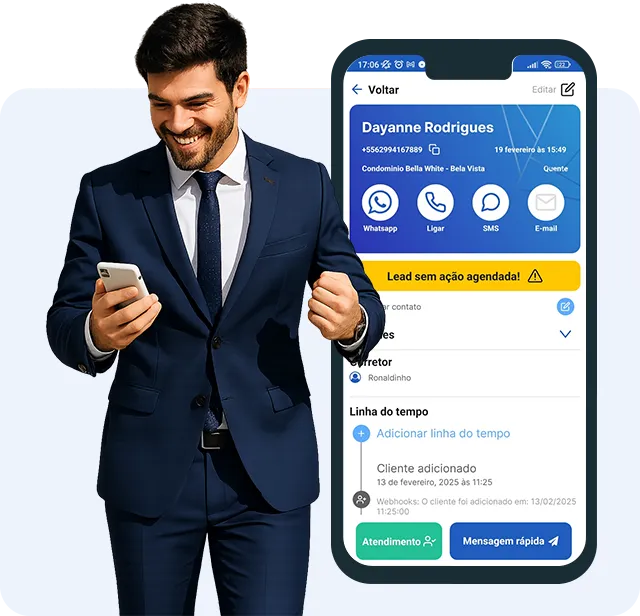 Painel do Imobilead para gestão do time de corretores